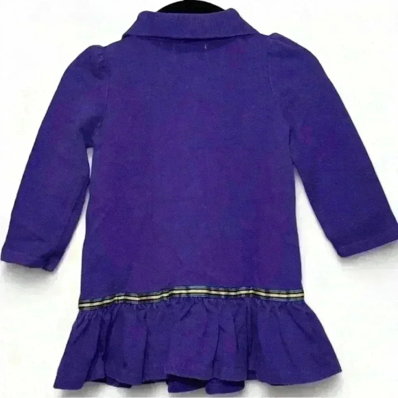 Ralph Lauren -Purple Collared Dress with metal clasp-Girl’s size 12 mo… - Picture 3 of 4
